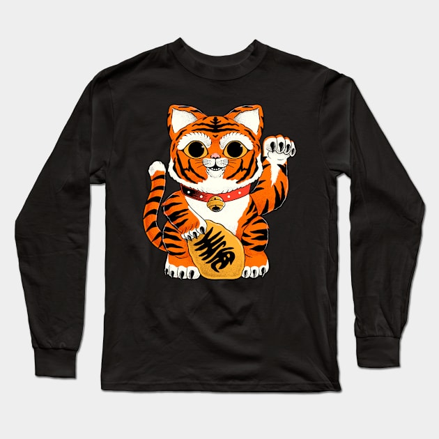 Lucky Tiger Long Sleeve T-Shirt by ppmid